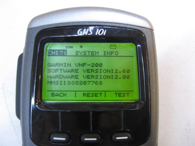 reset mmsi emisoras  vhf garmin