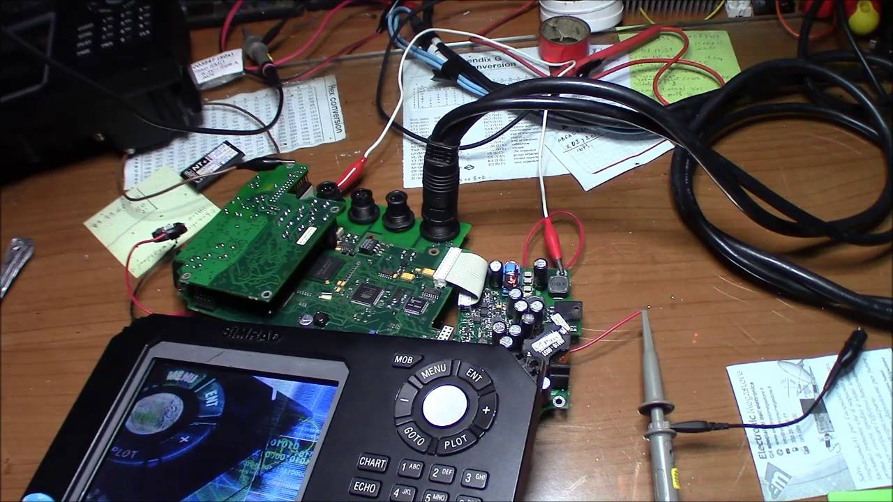 reparaciones sondas de pesca simrad